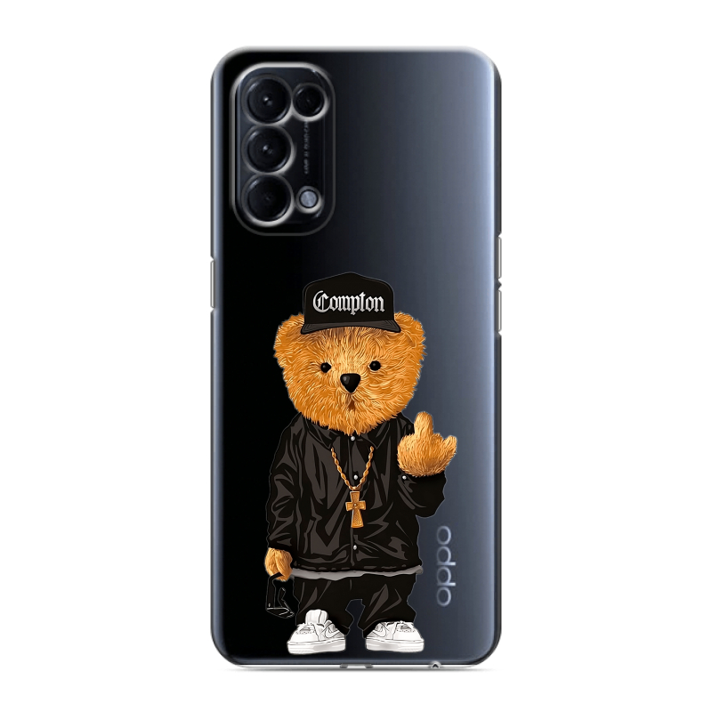 Силиконовый противоударный чехол на OPPO Reno5 с принтом Плюшевый медведь Силиконовый противоударный чехол на OPPO Reno5 с принтом Плюшевый медведь