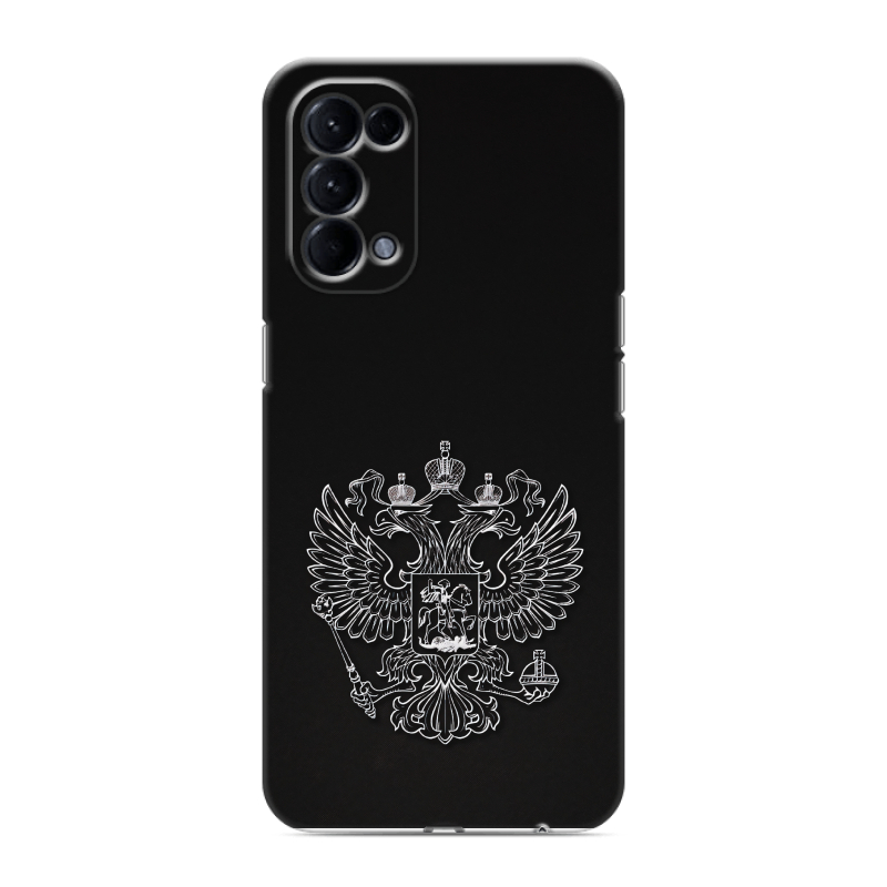 Силиконовый чехол на OPPO Reno5 с принтом Герб России Силиконовый чехол на OPPO Reno5 с принтом Герб России