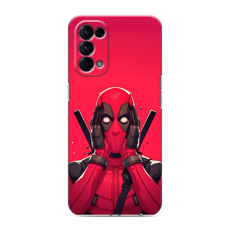 Силиконовый противоударный чехол на OPPO Reno5 с принтом Дедпул Deadpool Силиконовый противоударный чехол на OPPO Reno5 с принтом Дедпул Deadpool