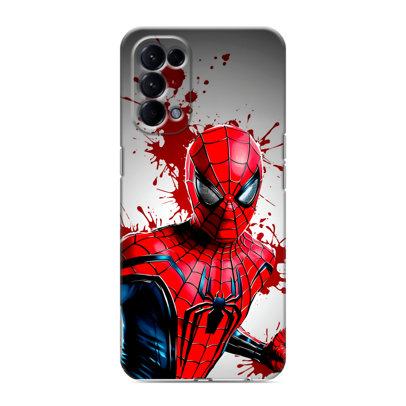 Силиконовый чехол на OPPO Reno5 с принтом Spiderman Человек паук Силиконовый чехол на OPPO Reno5 с принтом Spiderman Человек паук