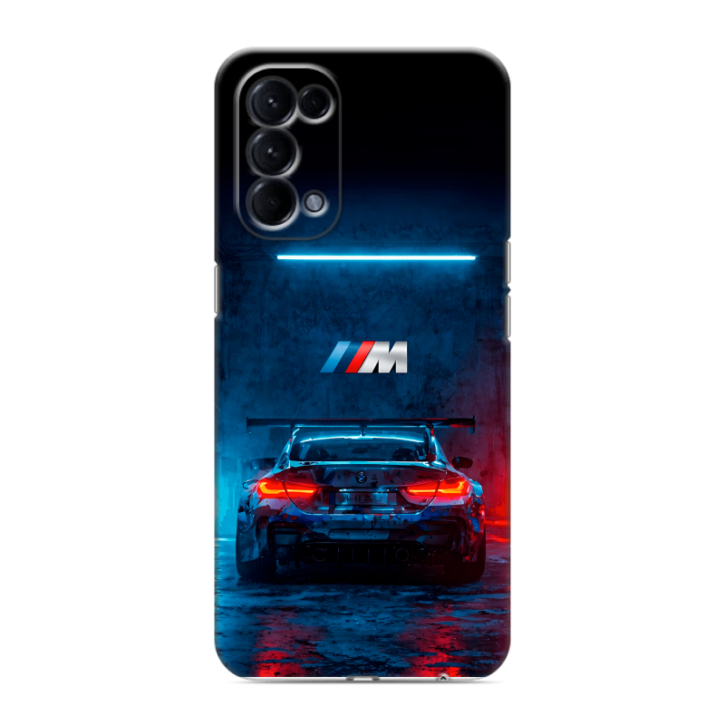 Силиконовый чехол на OPPO Reno5 с принтом BMW БМВ Силиконовый чехол на OPPO Reno5 с принтом BMW БМВ