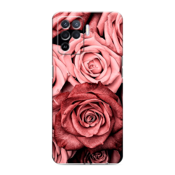 Силиконовый чехол на OPPO Reno5 Lite с принтом Цветы розы Силиконовый чехол на OPPO Reno5 Lite с принтом Цветы розы
