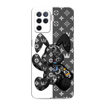 Силиконовый чехол на OPPO Reno5 Lite с принтом Луи робот Силиконовый чехол на OPPO Reno5 Lite с принтом Луи робот