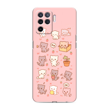 Силиконовый чехол на OPPO Reno5 Lite с принтом Hello Kitty Хелоу Кити Силиконовый чехол на OPPO Reno5 Lite с принтом Hello Kitty Хелоу Кити
