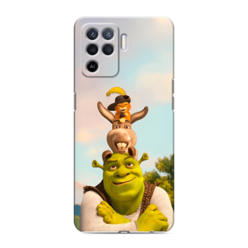 Силиконовый чехол на OPPO Reno5 Lite с принтом Шрек Shrek Силиконовый чехол на OPPO Reno5 Lite с принтом Шрек Shrek
