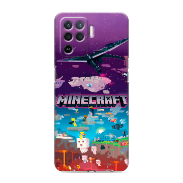 Силиконовый чехол на OPPO Reno5 Lite с принтом Майнкрафт Minecraft Силиконовый чехол на OPPO Reno5 Lite с принтом Майнкрафт Minecraft