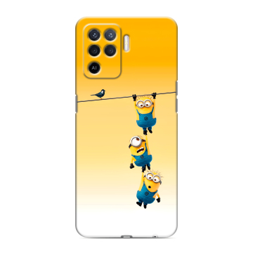 Силиконовый чехол на OPPO Reno5 Lite с принтом Миньоны Силиконовый чехол на OPPO Reno5 Lite с принтом Миньоны