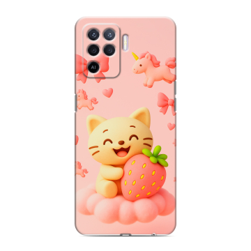 Силиконовый чехол на OPPO Reno5 Lite с принтом для девочек Силиконовый чехол на OPPO Reno5 Lite с принтом для девочек