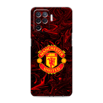 Силиконовый чехол на OPPO Reno5 Lite с принтом Manchester United Силиконовый чехол на OPPO Reno5 Lite с принтом Manchester United