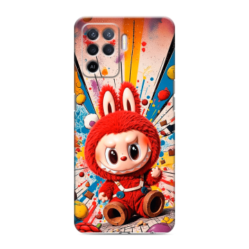 Силиконовый чехол на OPPO Reno5 Lite с принтом Labubu Лабубу Силиконовый чехол на OPPO Reno5 Lite с принтом Labubu Лабубу