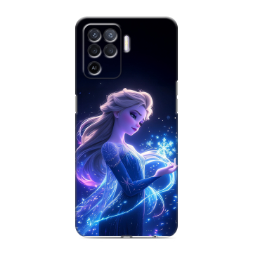 Силиконовый чехол на OPPO Reno5 Lite с принтом Холодное сердце Frozen Силиконовый чехол на OPPO Reno5 Lite с принтом Холодное сердце Frozen