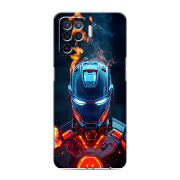 Силиконовый чехол на OPPO Reno5 Lite с принтом IronMan Железный человек Силиконовый чехол на OPPO Reno5 Lite с принтом IronMan Железный человек