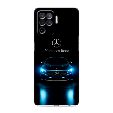 Силиконовый чехол на OPPO Reno5 Lite с принтом Mercedes Мерседес Силиконовый чехол на OPPO Reno5 Lite с принтом Mercedes Мерседес
