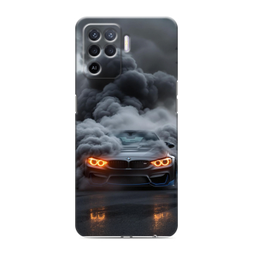 Силиконовый чехол на OPPO Reno5 Lite с принтом BMW БМВ