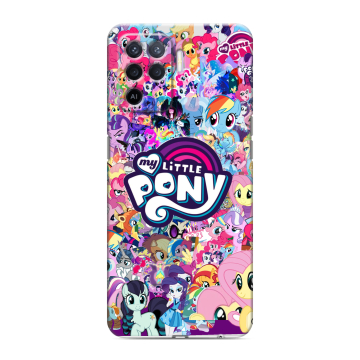 Силиконовый чехол на OPPO Reno5 Lite с принтом My little pony Дружба чудо Силиконовый чехол на OPPO Reno5 Lite с принтом My little pony Дружба чудо