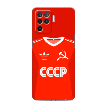 Силиконовый чехол на OPPO Reno5 Lite с принтом Флаг Герб СССР Силиконовый чехол на OPPO Reno5 Lite с принтом Флаг Герб СССР