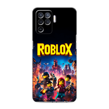 Силиконовый чехол на OPPO Reno5 Lite с принтом Roblox Роблокс Силиконовый чехол на OPPO Reno5 Lite с принтом Roblox Роблокс