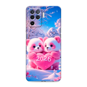 Силиконовый чехол на OPPO Reno5 Lite с принтом Новый год Силиконовый чехол на OPPO Reno5 Lite с принтом Новый год