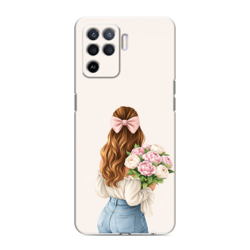 Силиконовый чехол на OPPO Reno5 Lite с принтом женский Силиконовый чехол на OPPO Reno5 Lite с принтом женский