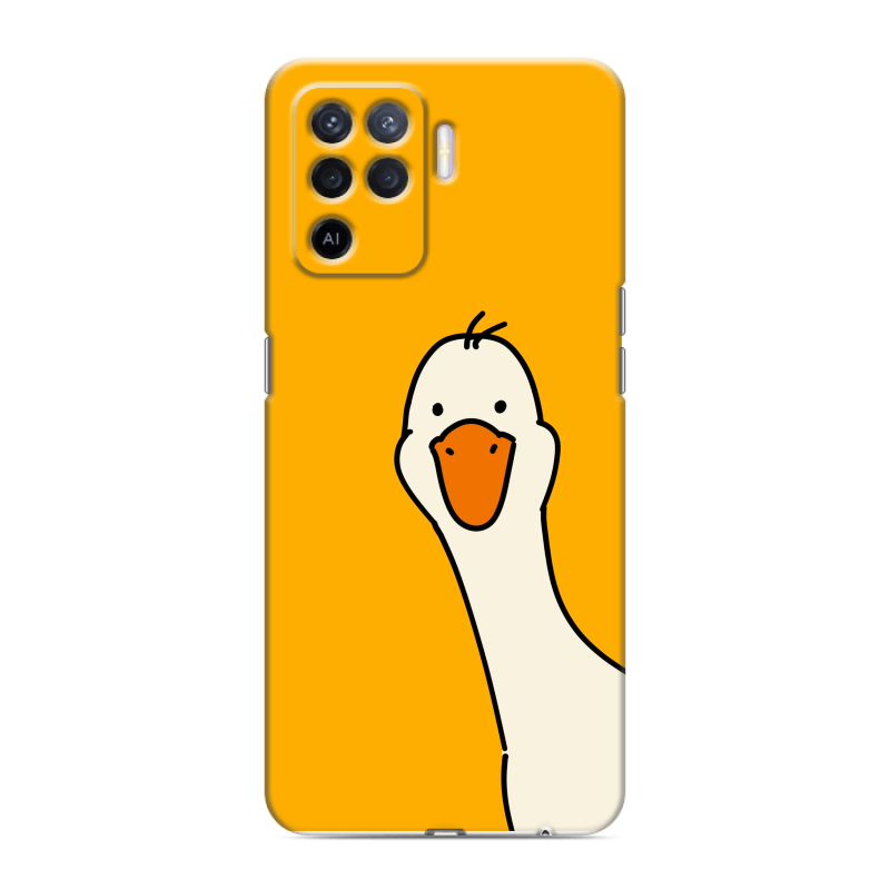 Силиконовый чехол на OPPO Reno5 Lite с принтом Утка Силиконовый чехол на OPPO Reno5 Lite с принтом Утка