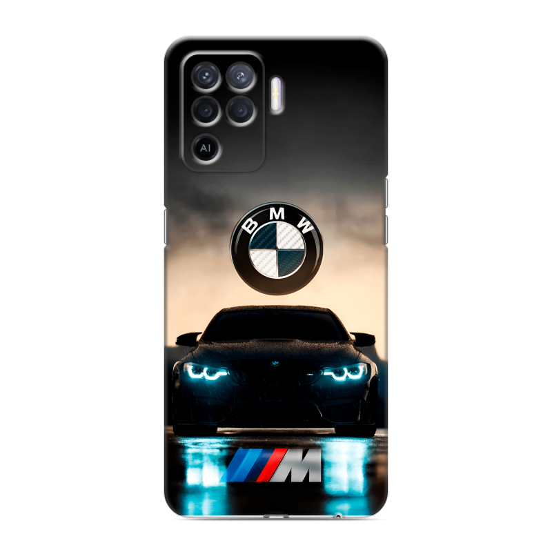 Силиконовый противоударный чехол на OPPO Reno5 Lite с принтом БМВ BMW Силиконовый противоударный чехол на OPPO Reno5 Lite с принтом БМВ BMW