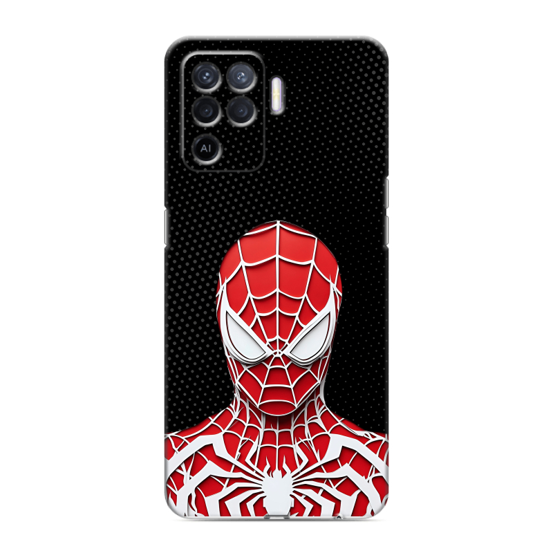Силиконовый чехол на OPPO Reno5 Lite с принтом человек паук spiderman Силиконовый чехол на OPPO Reno5 Lite с принтом человек паук spiderman