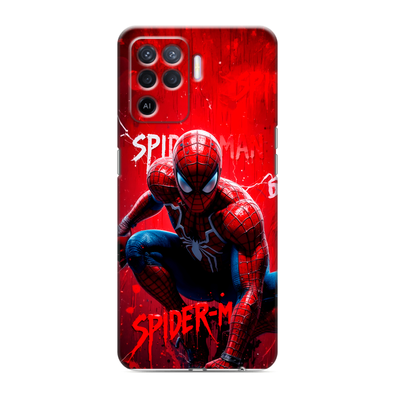 Силиконовый противоударный чехол на OPPO Reno5 Lite с принтом Spiderman Человек паук Силиконовый противоударный чехол на OPPO Reno5 Lite с принтом Spiderman Человек паук