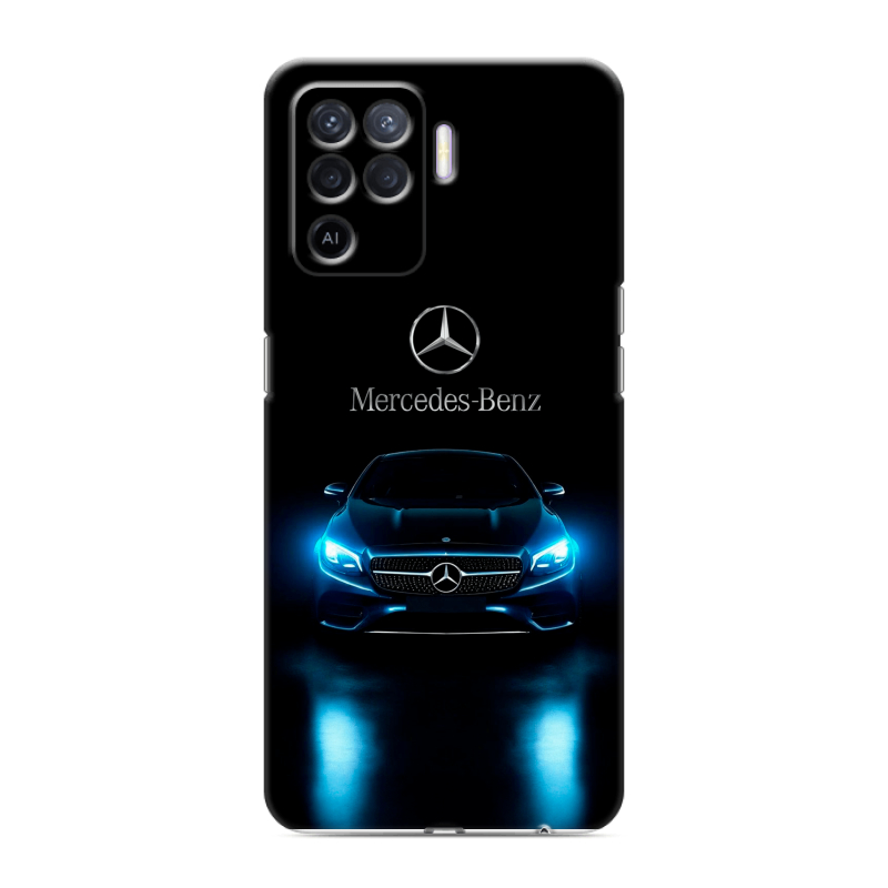 Силиконовый чехол на OPPO Reno5 Lite с принтом Mercedes Мерседес Силиконовый чехол на OPPO Reno5 Lite с принтом Mercedes Мерседес