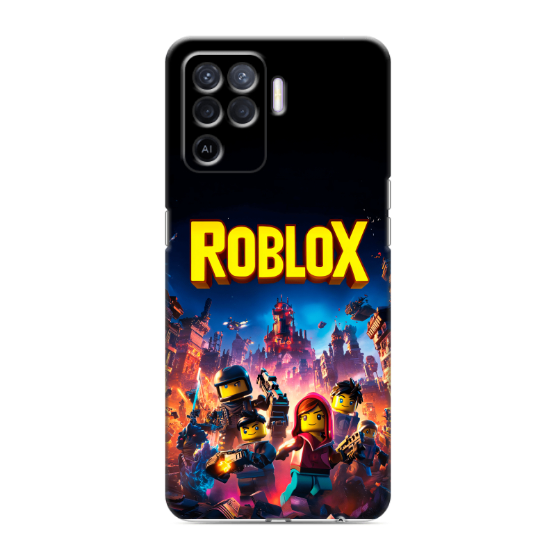 Силиконовый чехол на OPPO Reno5 Lite с принтом Roblox Роблокс Силиконовый чехол на OPPO Reno5 Lite с принтом Roblox Роблокс