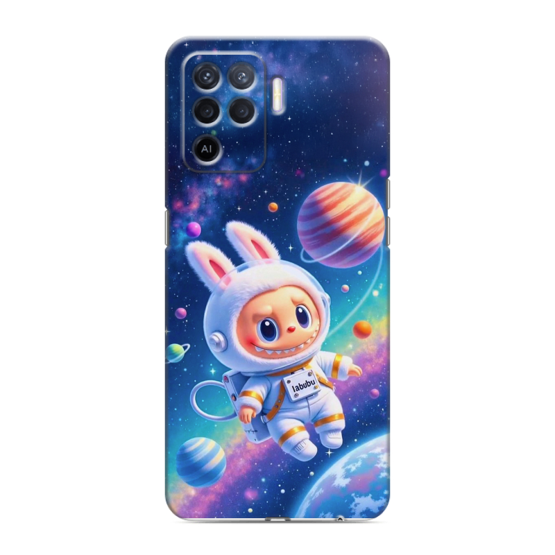 Силиконовый противоударный чехол на OPPO Reno5 Lite с принтом Labubu Лабубу Силиконовый противоударный чехол на OPPO Reno5 Lite с принтом Labubu Лабубу