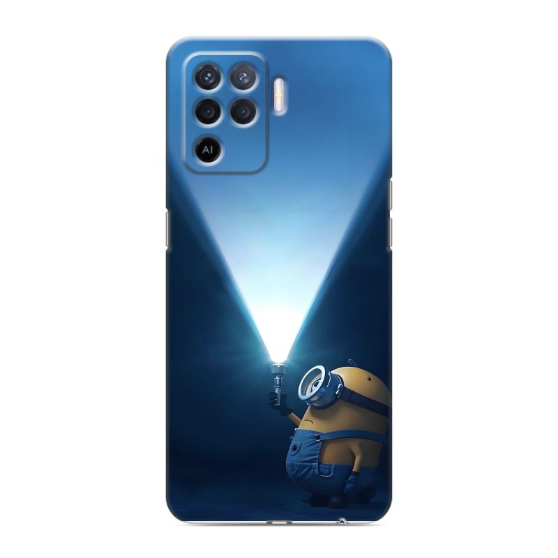 Силиконовый чехол на OPPO Reno5 Lite с принтом Миньоны Силиконовый чехол на OPPO Reno5 Lite с принтом Миньоны