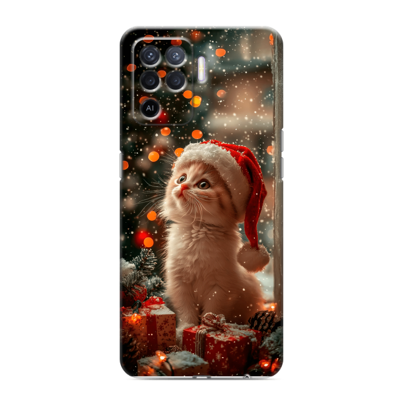 Силиконовый чехол на OPPO Reno5 Lite с принтом Новый год Силиконовый чехол на OPPO Reno5 Lite с принтом Новый год