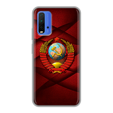 Силиконовый чехол на Xiaomi RedMi 9T с принтом Герб СССР Силиконовый чехол на Xiaomi RedMi 9T с принтом Герб СССР