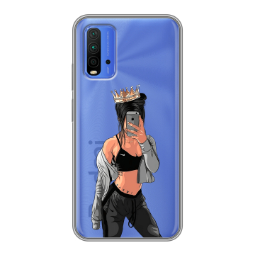 Силиконовый чехол на Xiaomi RedMi 9T с принтом Женские принты Силиконовый чехол на Xiaomi RedMi 9T с принтом Женские принты