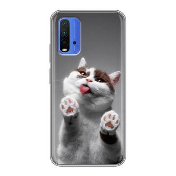 Силиконовый чехол на Xiaomi RedMi 9T с принтом Коты Силиконовый чехол на Xiaomi RedMi 9T с принтом Коты