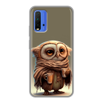Силиконовый чехол на Xiaomi RedMi 9T с принтом Сова Силиконовый чехол на Xiaomi RedMi 9T с принтом Сова