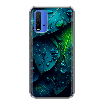 Силиконовый чехол на Xiaomi RedMi 9T с принтом Листья Силиконовый чехол на Xiaomi RedMi 9T с принтом Листья