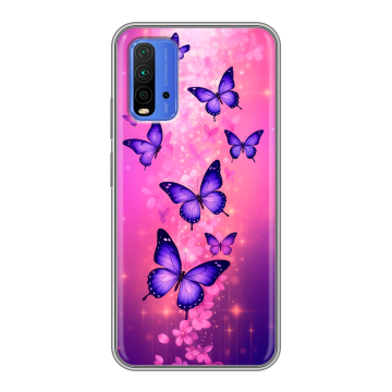 Силиконовый чехол на Xiaomi RedMi 9T с принтом Бабочки