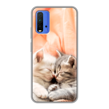 Силиконовый чехол на Xiaomi RedMi 9T с принтом Котята Силиконовый чехол на Xiaomi RedMi 9T с принтом Котята