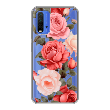 Силиконовый чехол на Xiaomi RedMi 9T с принтом Розы Силиконовый чехол на Xiaomi RedMi 9T с принтом Розы