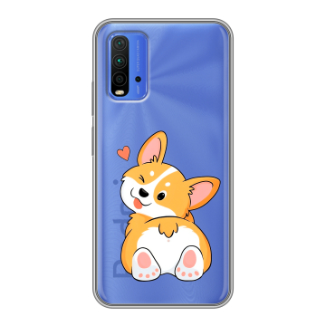 Силиконовый чехол на Xiaomi RedMi 9T с принтом Корги Силиконовый чехол на Xiaomi RedMi 9T с принтом Корги