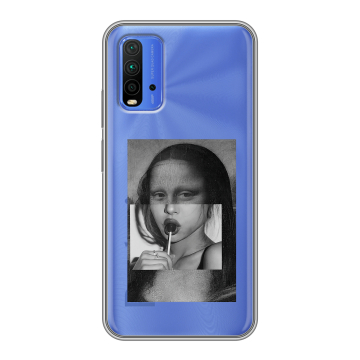 Силиконовый чехол на Xiaomi RedMi 9T с принтом Мона Лиза Силиконовый чехол на Xiaomi RedMi 9T с принтом Мона Лиза