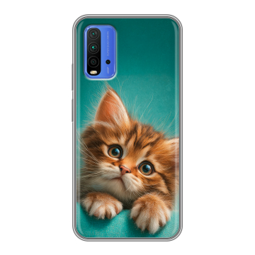 Силиконовый чехол на Xiaomi RedMi 9T с принтом котенок