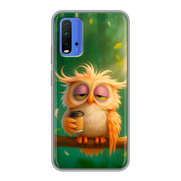 Силиконовый чехол на Xiaomi RedMi 9T с принтом сова