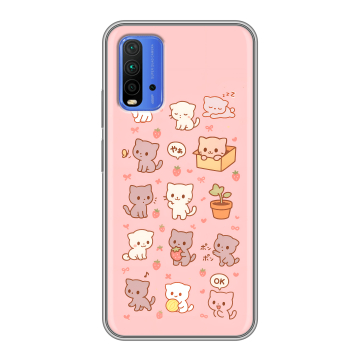 Силиконовый чехол на Xiaomi RedMi 9T с принтом Hello Kitty Хелоу Кити Силиконовый чехол на Xiaomi RedMi 9T с принтом Hello Kitty Хелоу Кити