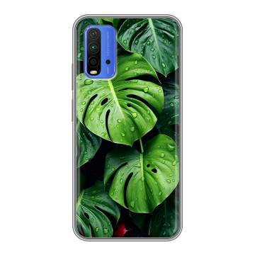 Силиконовый чехол на Xiaomi RedMi 9T с принтом Листья Силиконовый чехол на Xiaomi RedMi 9T с принтом Листья