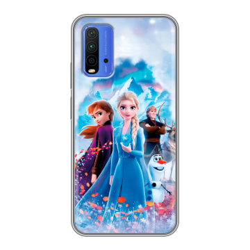 Силиконовый чехол на Xiaomi RedMi 9T с принтом Холодное сердце Frozen