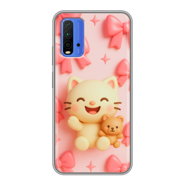 Силиконовый чехол на Xiaomi RedMi 9T с принтом для девочек Силиконовый чехол на Xiaomi RedMi 9T с принтом для девочек