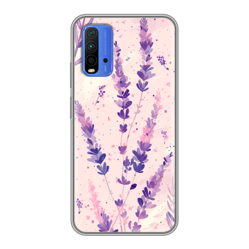 Силиконовый чехол на Xiaomi RedMi 9T с принтом цветы лаванда