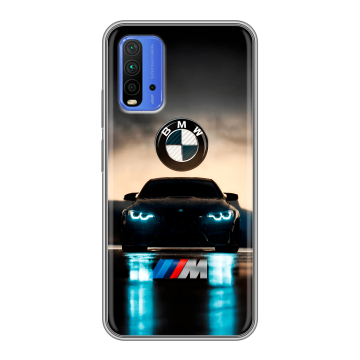 Силиконовый чехол на Xiaomi RedMi 9T с принтом БМВ BMW